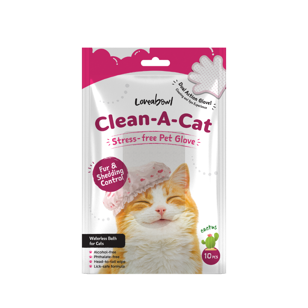 Loveabowl Clean-A-Cat Pet Glove Cactus 10pcs