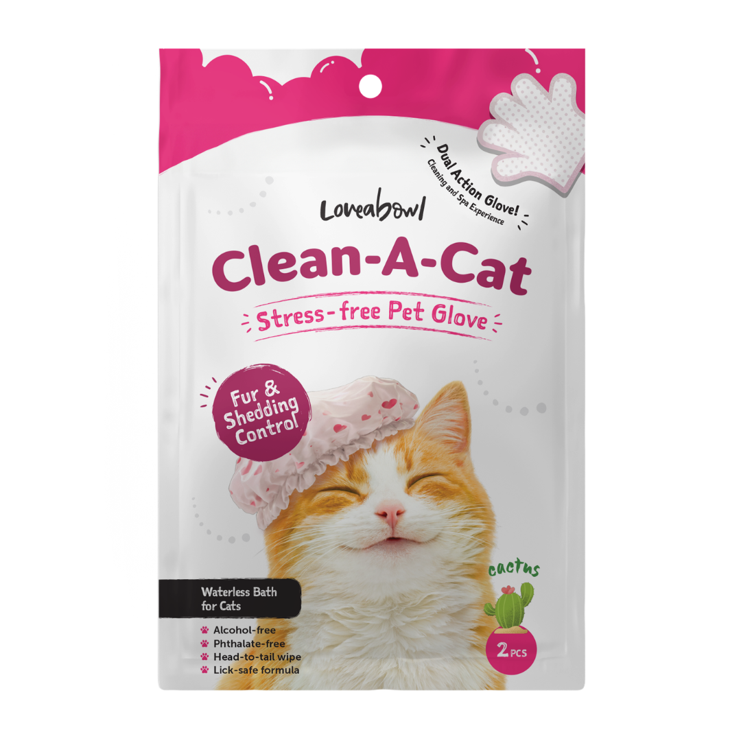 Loveabowl Clean-A-Cat Pet Glove Cactus 2pcs